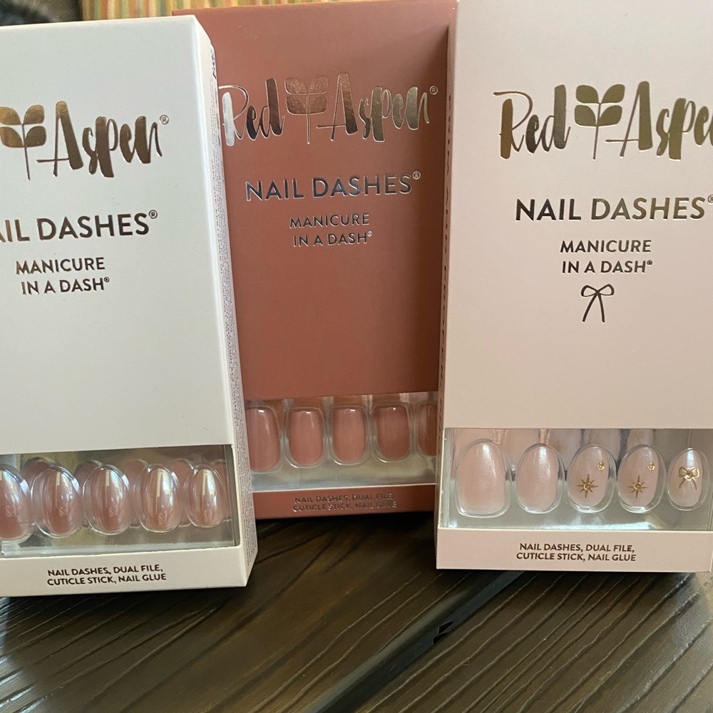 Nail Dashes, 3 sets. Brand new in boxes.